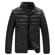 Áo khoác cotton cotton ngắn mùa đông 2018 cho nam mới nhẹ xuống áo khoác cotton cổ áo trẻ trung giải trí dày