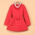 Chống mùa xuống áo khoác 2018 mới mùa đông quần áo 8Q4006 Han Fan dày eo dài tay áo áo khoác màu đỏ quần áo của phụ nữ Xuống áo khoác