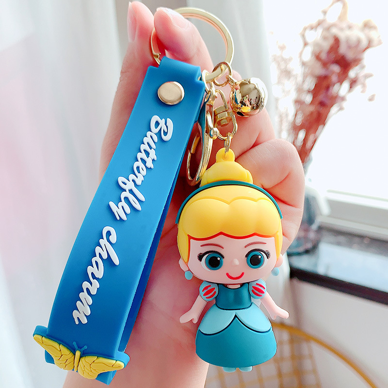 Princess ElizaCartoon Pendant Doll Key buckle female ins Internet celebrity lovely originality the republic of korea Key chain Ring a bag Small Pendant