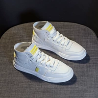 Высокая сетчатая универсальная белая обувь, дышащие высокие кроссовки в стиле хип-хоп, коллекция 2021, популярно в интернете, из натуральной кожи