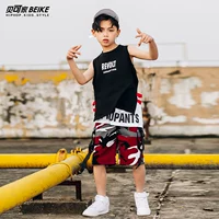 Trẻ em mới của đường phố trang phục khiêu vũ boy mùa hè Hàn Quốc phiên bản của hip hop phù hợp với trẻ em cho thấy trai đường phố quần áo khiêu vũ triều quần áo cho bé gái