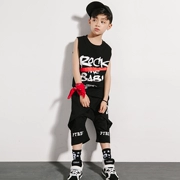 Trẻ em mới của đường phố trang phục khiêu vũ cậu bé hip hop lỏng t- shirt vest quần short trẻ em hiphop trang phục mùa hè