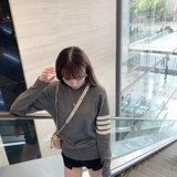 Шарф, свитер, брендовый весенний универсальный трикотажный лонгслив, коллекция 2021, популярно в интернете, в корейском стиле