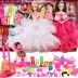 Hey bản thân mình Barbie Girl Gift Set chúa Castle lớn đồ chơi quá khổ quần áo ngủ biệt thự Đồ chơi búp bê