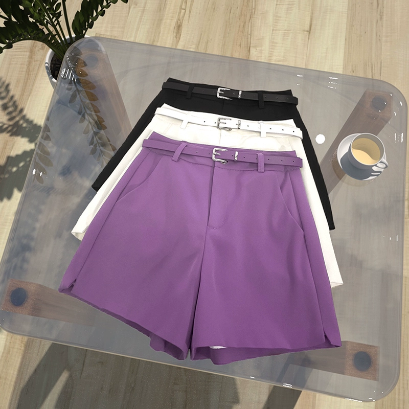 Quần short nữ mùa hè 2020 phiên bản mới của Hàn Quốc đã mỏng bên ngoài mặc một chiếc quần voan ống rộng - Quần short