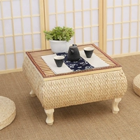Роттан Татами маленькая столовая спальня, сидящая на земле японской стиль, карликовая столовая столовая столовая таблица дзен кунг -фу Стол