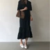 Thai sản phiên bản Hàn Quốc mùa hè mới giản dị váy dài váy siêu cổ tích đầu gối bà bầu dài đầm mẹ nóng bỏng - Áo thai sản siêu thị đồ bầu Áo thai sản