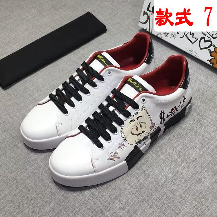 Style (7)European station 2020 new pattern cowhide Round head Frenulum letter leisure time fashion Little white shoes Low Gang men and women shoes Couple shoes
