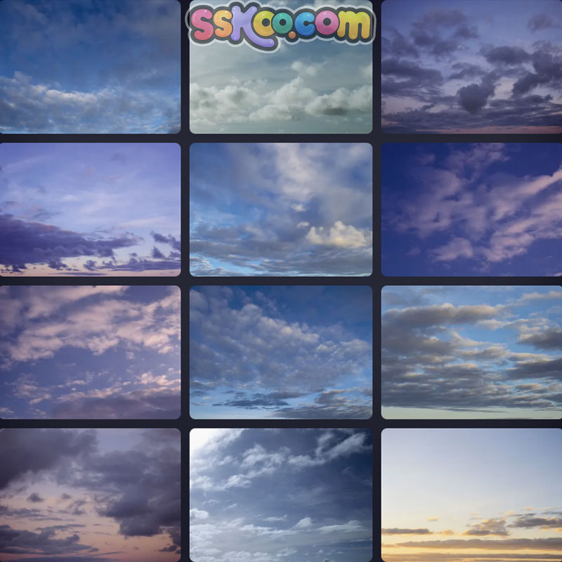 天空蓝天白云插图特写照片风景壁纸高清4K摄影图片设计背景素材