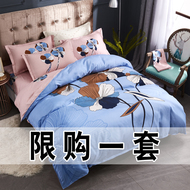 Bốn mảnh bông cotton đôi 1.8m2.0 m đơn giản sanded quilt cover sheet giường 4 bộ giải phóng mặt bằng