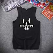 Bãi biển vest nam triều mùa hè thương hiệu phim hoạt hình bông vest không tay t-shirt lỏng kích thước lớn tập thể dục mồ hôi vest