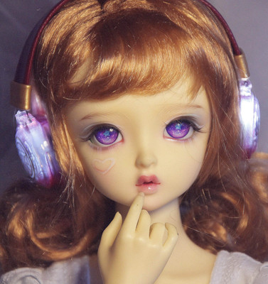 taobao agent [Big Claw BJD] BJD Everbright Headphones Pure Transparent Model Sanch -point Uncle Size CP Red and Blue