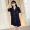 Phiên bản Hàn Quốc của bộ đồ ngủ màu đen gợi cảm nữ mùa xuân và mùa thu cardigan cotton dài tay áo ngủ liền kề quần áo nhà mùa hè