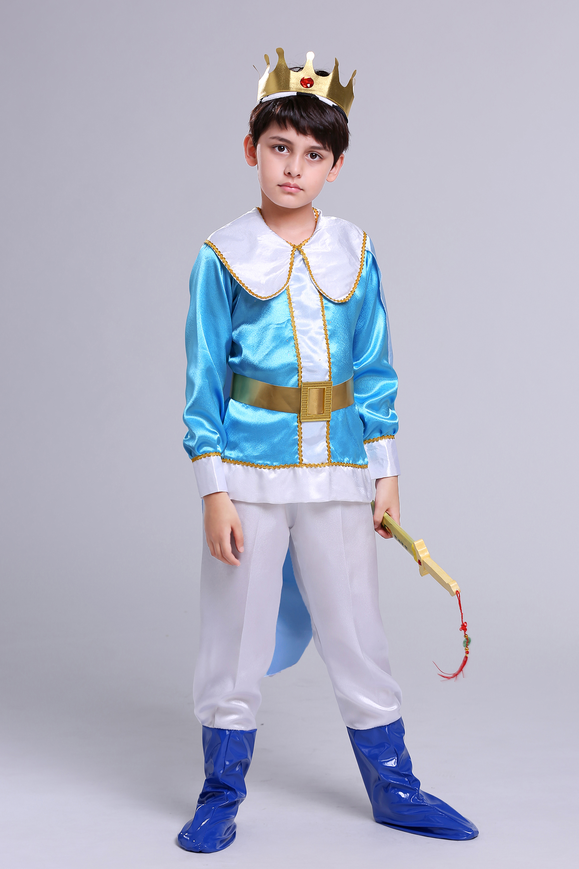 Handsome Princechildren stage pantomime Snow White And Seven Dwarfs clothing Magic mirror prince queen adult Performance clothes