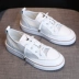 Giày vải cao cấp nữ sinh viên phiên bản Hàn Quốc 2019 mới thoáng khí mùa hè lưới retro Hồng Kông hương nhỏ giày đế bằng trắng nhỏ - Plimsolls Plimsolls