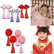 Phong cách cổ xưa tua rua hoa kẹp tóc Hanfu Công chúa mũ nón cô gái dễ thương đầu hoa phụ kiện tóc bé gái clip