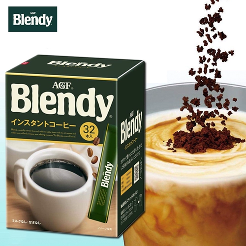 Япония импортированная Agf Blendy Brandi American -стиль сахарозы -беззаботный нулевой сахар -сугар -Современный чистый черный кофейный порошок 30 кусочков