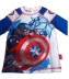 Xử lý mã hỏng bên ngoài m cậu bé anh hùng sắt áo tắm cho bé bộ đồ nước mùa hè áo thun ngắn tay Captain America - Đồ bơi trẻ em Đồ bơi trẻ em