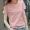 Áo thun cotton cotton Hồng Kông nữ tay ngắn 2019 hè mới thân rộng buông lơi nữ dáng liền màu v-cổ nửa tay áo thủy triều - Áo phông