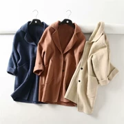 Hàng chất lượng ~ khuyên dùng! Áo khoác lông cừu hai mặt mới 2018 nữ phiên bản Hàn Quốc áo khoác len rộng