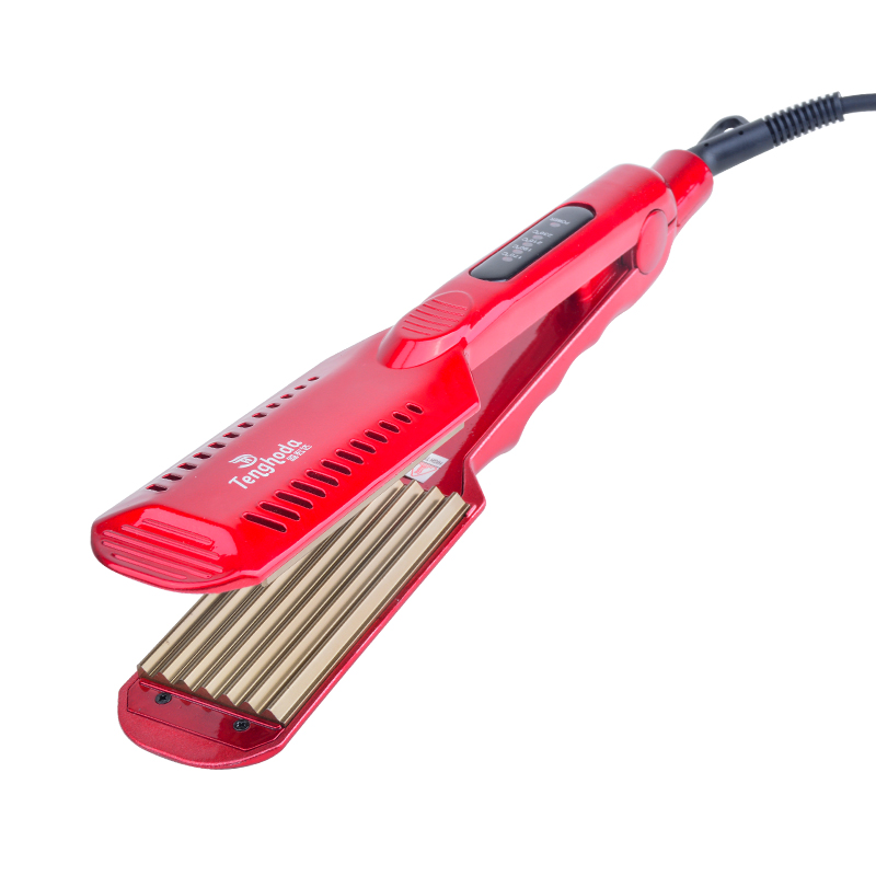 Plus Piring Rambut Lurus Ikal Ganda Menggunakan Tidak Melukai Rambut Gesper Piring Splint Barber Shop Khusus Rumah Tangga Setrika babi Hutan (Merah 7 Chi Jagung Clipboard) -Internasional