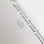 Hàn Quốc đơn giản và tinh tế vàng trắng hình học tam giác nhẫn kim cương nữ mở vòng trang sức nhẫn 396