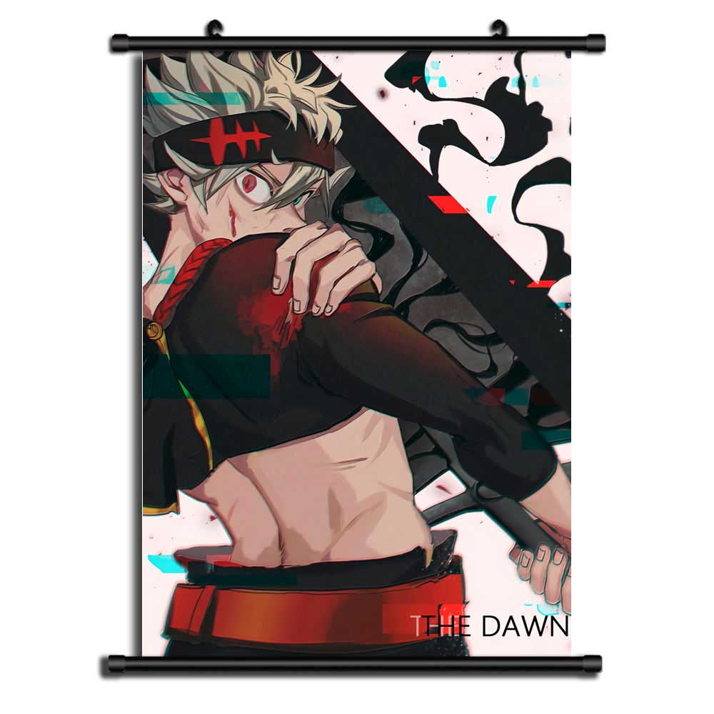 12914Animation surrounding customized black Clover poster mural dormitory bedroom Scroll black clover Hang a picture