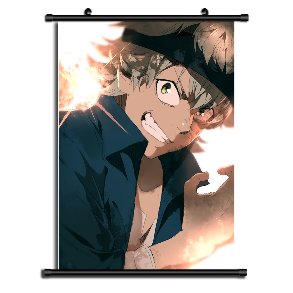 12923Animation surrounding customized black Clover poster mural dormitory bedroom Scroll black clover Hang a picture