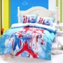 Bông Ultraman Boy Quilt Sheets Trẻ Em Ba-Piece Cotton Phim Hoạt Hình Giường Bốn mảnh Tuyết Phụ Nữ Da Trắng chăn ga cưới