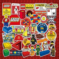 Lego, ноутбук, мобильный телефон, чемодан, водонепроницаемая наклейка, планшетное мультяшное украшение, наклейки