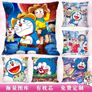 Một giấc mơ leng keng mèo Doraemon búp bê búp bê gối màu xanh chất béo rửa ghế sofa đệm món quà tùy chỉnh - Trở lại đệm / Bolsters