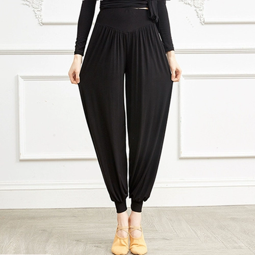 Черные штаны, спортивная одежда, танцующий фонарь для тренировок для йоги, свободный крой