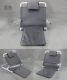 Серый полосовой стул подлокотника