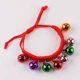 Браслет из красной нити, колокольчик, 14mm