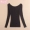 Quần lót mỏng phần nhiệt quần áo mùa thu của phụ nữ mặc cổ thấp thân hình thon dài tay màu đen đáy áo sơ mi bó sát một mảnh