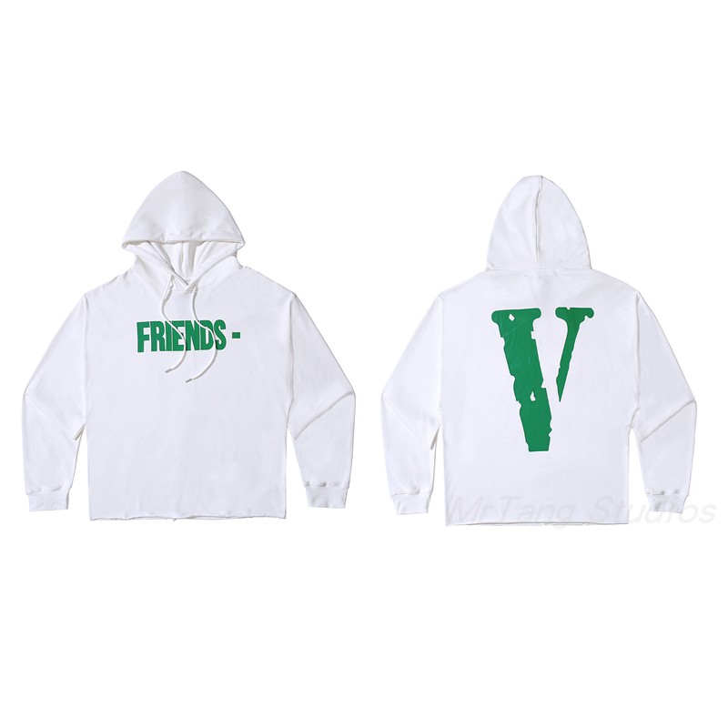 Fringed Friends White Green Vtoo Check vlone tide Sweater limit large v loose coat spring and autumn new pattern men and women lovers Hooded Hiroshi Fujiwara friends