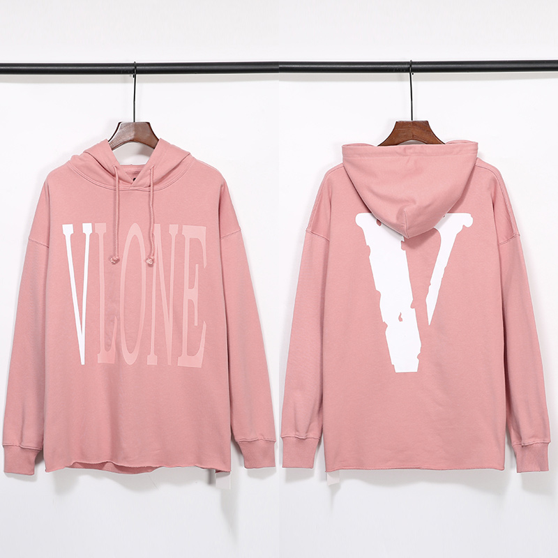 Cherry Blossom Powdertoo Check vlone tide Sweater limit large v loose coat spring and autumn new pattern men and women lovers Hooded Hiroshi Fujiwara friends