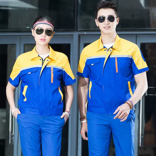 Летний комбинезон подходит для мужчин и женщин для работы, короткий рукав, делается под заказ