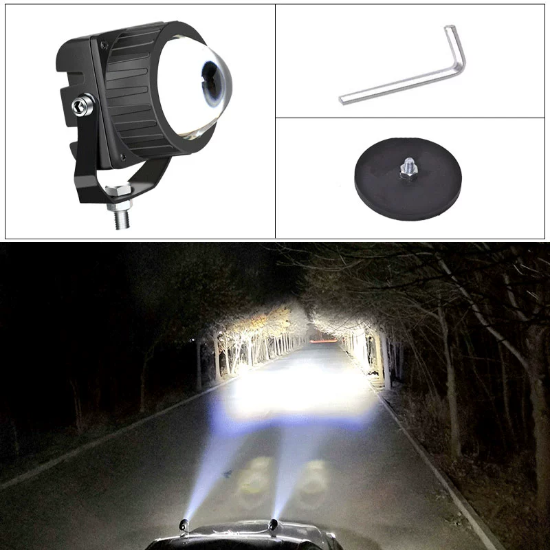 đèn led gầm ô tô Xe LED Spotlight Off -Road Xe laser High -beam Van Cars Mid -NET Light Sửa đổi thanh mặt trước Đèn sương mù Mobilizer Universal đèn gầm ô tô đèn xenon ô tô 