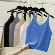 Mùa xuân và hè 2019 phiên bản Hàn Quốc của áo vest cổ chữ V lỏng lẻo mà phụ nữ mặc bên trong mặc áo sơ mi ngắn chạm đáy - Áo ba lỗ