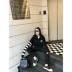Chao Manman Gothic Thư Ngắn Áo Len 2018 Phụ Nữ Mới Dài Tay Áo Trùm Đầu Hàn Quốc Mùa Thu Loose Top áo nỉ hoodie dễ thương Áo len