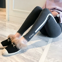 Quần legging nữ mùa thu 2018 legging legging mỏng mùa xuân và mùa thu mặc bên ngoài dải trắng dạ dày nâng cao quần thun quần tây dành cho bà bầu