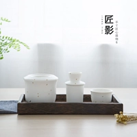 Jingdezhen gốm rượu vang rượu rượu thiết lập ấm nóng nóng rượu vang jug vì lợi ích ly rượu vang vàng rượu vang vàng rót ly rượu vang mạ vàng