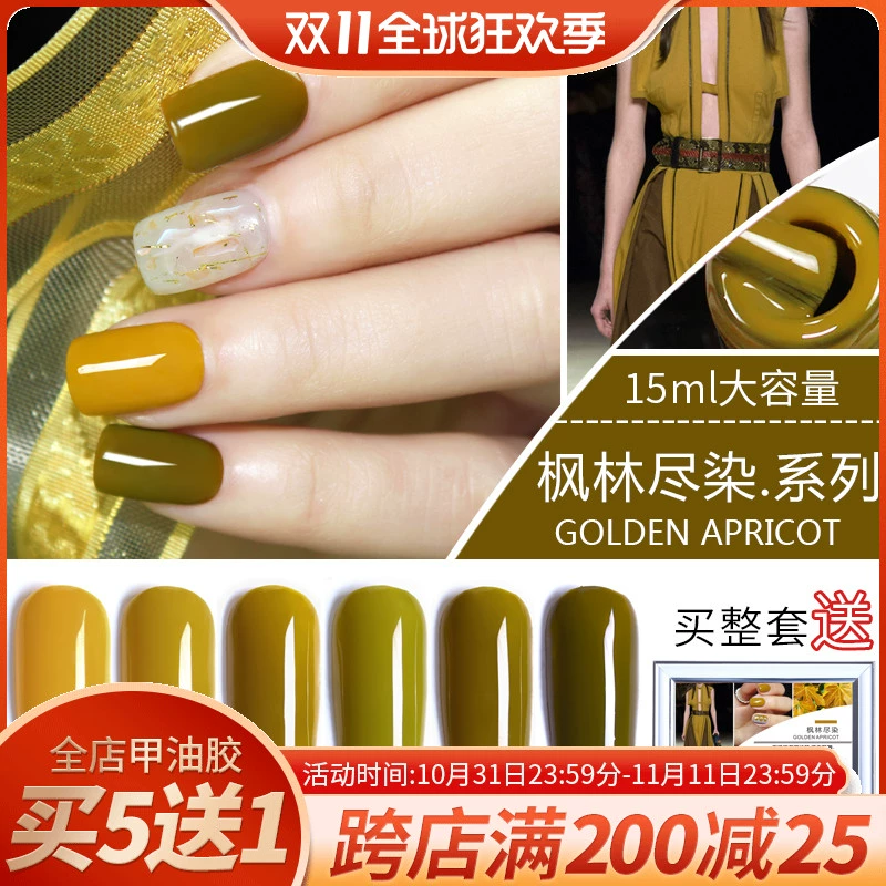 Meixuan Nail Art 2020 Mùa Thu / Đông Màu phổ biến Autumn Maple Series Sơn móng tay Bộ keo làm trắng Nhà máy làm móng Tiệm làm móng - Sơn móng tay / Móng tay và móng chân