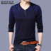 Mùa xuân người đàn ông trẻ tuổi của dài tay đan T-Shirt v-cổ Hàn Quốc casual loose áo len nam áo len nam mỏng của quần áo Áo len