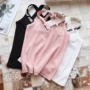 Quần áo trẻ em cô gái mùa hè 2018 mới của Hàn Quốc chủ đề bông thư sling đàn hồi đáy áo sơ mi giản dị vest T-Shirt áo thun bé gái 1 tuổi