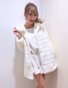 Áo mùa đông Nhật Bản của phụ nữ mới retro ngọt ngào lông nhung sang trọng cổ áo lông dày