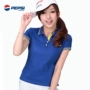 Áo thun thể thao PEPSI Pepsi Phụ nữ mùa hè khô nhanh ve áo ngắn tay mỏng mỏng 05924261 - Áo polo thể thao áo polo unisex