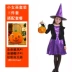 Halloween trẻ em trang phục bé gái váy công chúa quần áo phù thủy phù thủy ăn mặc cô gái hóa trang trình diễn trang phục 