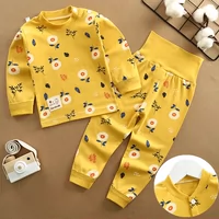 Baby Qiuyi Qiuku Set Cotton Đồ lót cho trẻ em Áo nịt len ​​cao cấp cho bé gái - Quần áo lót bộ đồ lót trẻ em